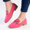 Madison Polly 3 - Gold Metal Trim Loafer - Fuschia-Madison Heart of New York-Buy shoes online