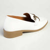 Madison Polly 3 - Gold Metal Trim Loafer - White-Madison Heart of New York-Buy shoes online