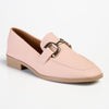 Madison Polly Loafer With Gold Metal Trim Detail - Blush-Madison Heart of New York-Buy shoes online