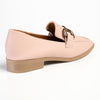 Madison Polly Loafer With Gold Metal Trim Detail - Blush-Madison Heart of New York-Buy shoes online