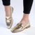 Madison Polly Loafer With Gold Metal Trim Detail - Champagne-Madison Heart of New York-Buy shoes online