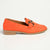 Madison Polly Loafer With Gold Metal Trim Detail - Orange-Madison Heart of New York-Buy shoes online