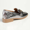 Madison Polly Loafer With Gold Metal Trim Detail - Pewter-Madison Heart of New York-Buy shoes online