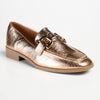 Madison Polly Loafer With Gold Metal Trim Detail - Rose Gold-Madison Heart of New York-Buy shoes online