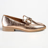 Madison Polly Loafer With Gold Metal Trim Detail - Rose Gold-Madison Heart of New York-Buy shoes online