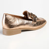 Madison Polly Loafer With Gold Metal Trim Detail - Rose Gold-Madison Heart of New York-Buy shoes online