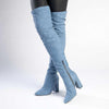 Madison Portia Long Boots - Denim-Madison Heart of New York-Buy shoes online