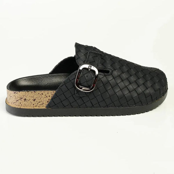 Madison Push In Clog Mule - Black