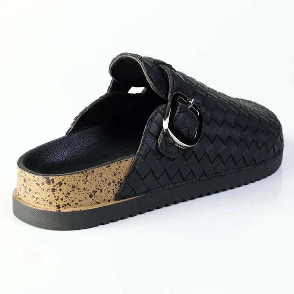 Madison Push In Clog Mule - Black