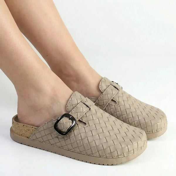 Madison Push In Clog Mule - Taupe