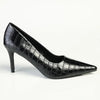 Madison Quinley Stiletto Court - Black Croc