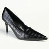 Madison Quinley Stiletto Court - Black Croc