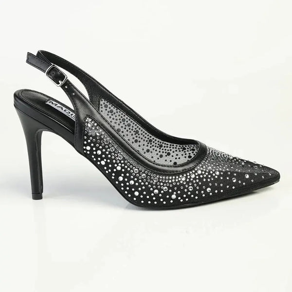 Madison Quinn Closed Toe Slingback Diamond - Black