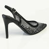 Madison Quinn Closed Toe Slingback Diamond - Black