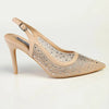 Madison Quinn Closed Toe Slingback Diamond - Nude