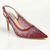 Madison Quinn Closed Toe Slingback Diamond - Wine