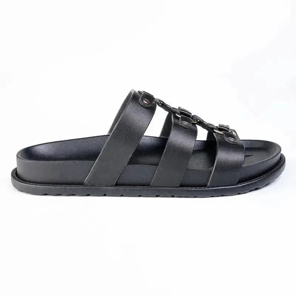 Madison Ring Sandal - Black Mono
