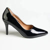 Madison Scalloped Penny Court - Black Patent