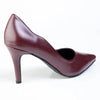 Madison Scalloped Penny Court - Burgundy