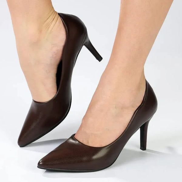 Madison Scalloped Penny Court - Chocolate