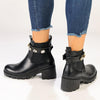 Madison Shante 2 Diamond Belt Boot - Black-Madison Heart of New York-Buy shoes online