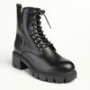 Madison Side Zip Combat Boot - Black-Madison Heart of New York-Buy shoes online