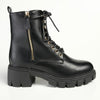 Madison Side Zip Combat Boot - Black-Madison Heart of New York-Buy shoes online