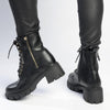 Madison Side Zip Combat Boot - Black-Madison Heart of New York-Buy shoes online