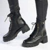 Madison Side Zip Combat Boot - Black-Madison Heart of New York-Buy shoes online