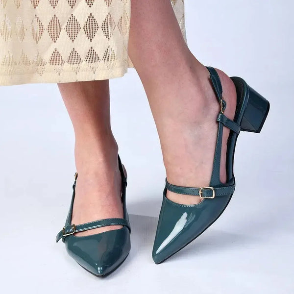 Madison Slingback Court - Petrol Blue