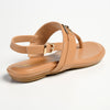 Madison T-Bar Slingback Flat Sandal With Trim Detail - Tan-Madison-Buy shoes online