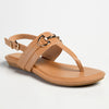 Madison T-Bar Slingback Flat Sandal With Trim Detail - Tan-Madison-Buy shoes online