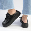 Madison Theodora Ladies Slip on Platform Sneaker - Black-Madison Heart of New York-Buy shoes online