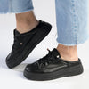 Madison Theodora Ladies Slip on Platform Sneaker - Black-Madison Heart of New York-Buy shoes online