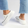 Madison Theodora - Ladies Slip on Platform Sneaker - White-Madison Heart of New York-Buy shoes online