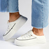 Madison Theodora - Ladies Slip on Platform Sneaker - White-Madison Heart of New York-Buy shoes online