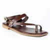 Madison Toe Loop Strappy Flat Sandal - Brown