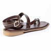 Madison Toe Loop Strappy Flat Sandal - Brown