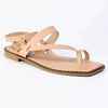 Madison Toe Loop Strappy Flat Sandal - Nude