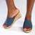 Madison Trudy Slip On Wedge Sandal - Navy-Madison Heart of New York-Buy shoes online