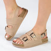 Madison Two Buckle Sling Jelly Burk Sandal - Nude