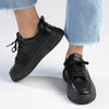 Madison Tylee Ladies Platform Sneaker - Black Mono-Madison Heart of New York-Buy shoes online