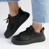 Madison Tylee Ladies Platform Sneaker - Black Mono-Madison Heart of New York-Buy shoes online