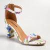 Madison Viv Ankle Strap Sandal - White Floral-Madison Heart of New York-Buy shoes online