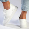 Madison Wing Tip Sneaker - White Mono