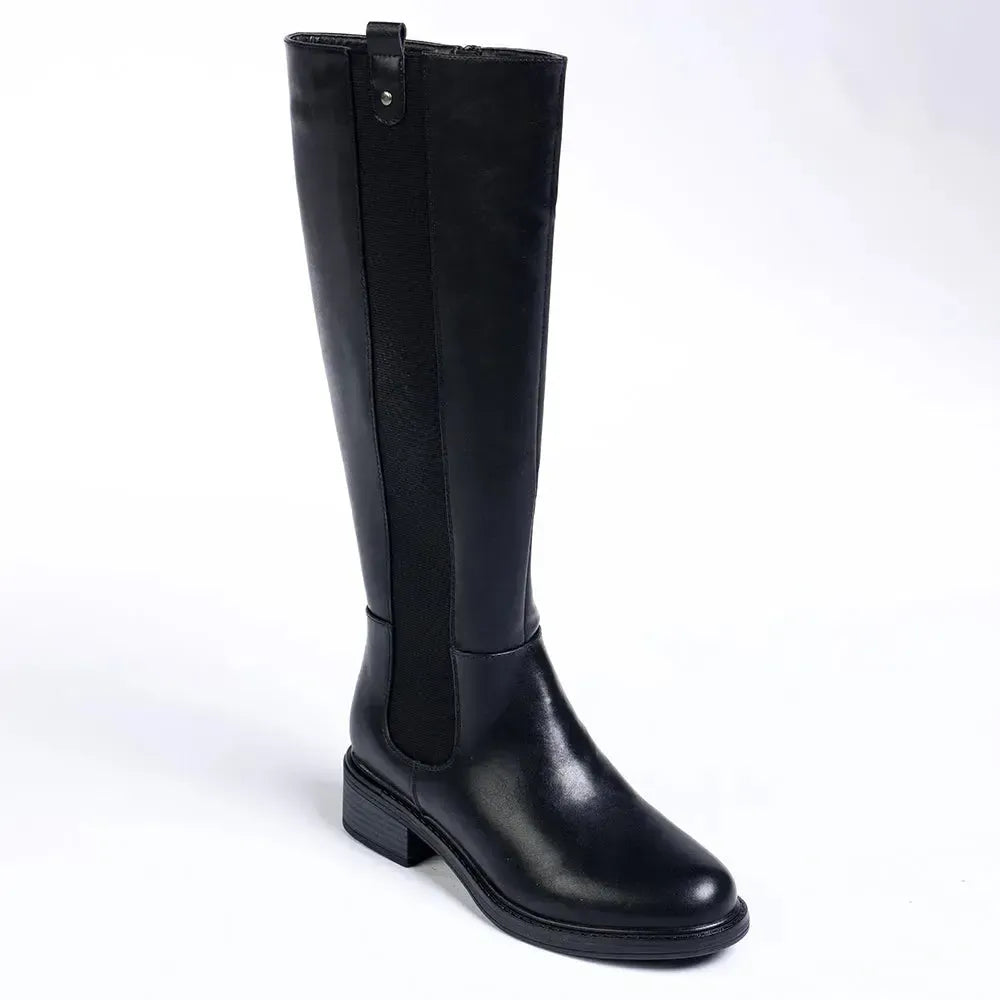 Madison Yentl 3 Rider Boot With Gusset Elastic - Black | Shoe Box
