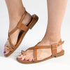 Madison jenna Toe Ring Flat Sandal - Tan-Madison Heart of New York-Buy shoes online