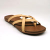 Melbourne ladies Flat Push In Sandal - Sand-Seven7-Buy shoes online