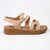 Pierre Cardin Adette Velcro Strappy Sandal - Beige-Pierre Cardin-Buy shoes online