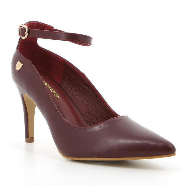 Pierre Cardin Angelette Ankle Strap Court Heels - Burgundy-Pierre Cardin-Buy shoes online